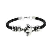 Pulsera con ancla plateada para hombre